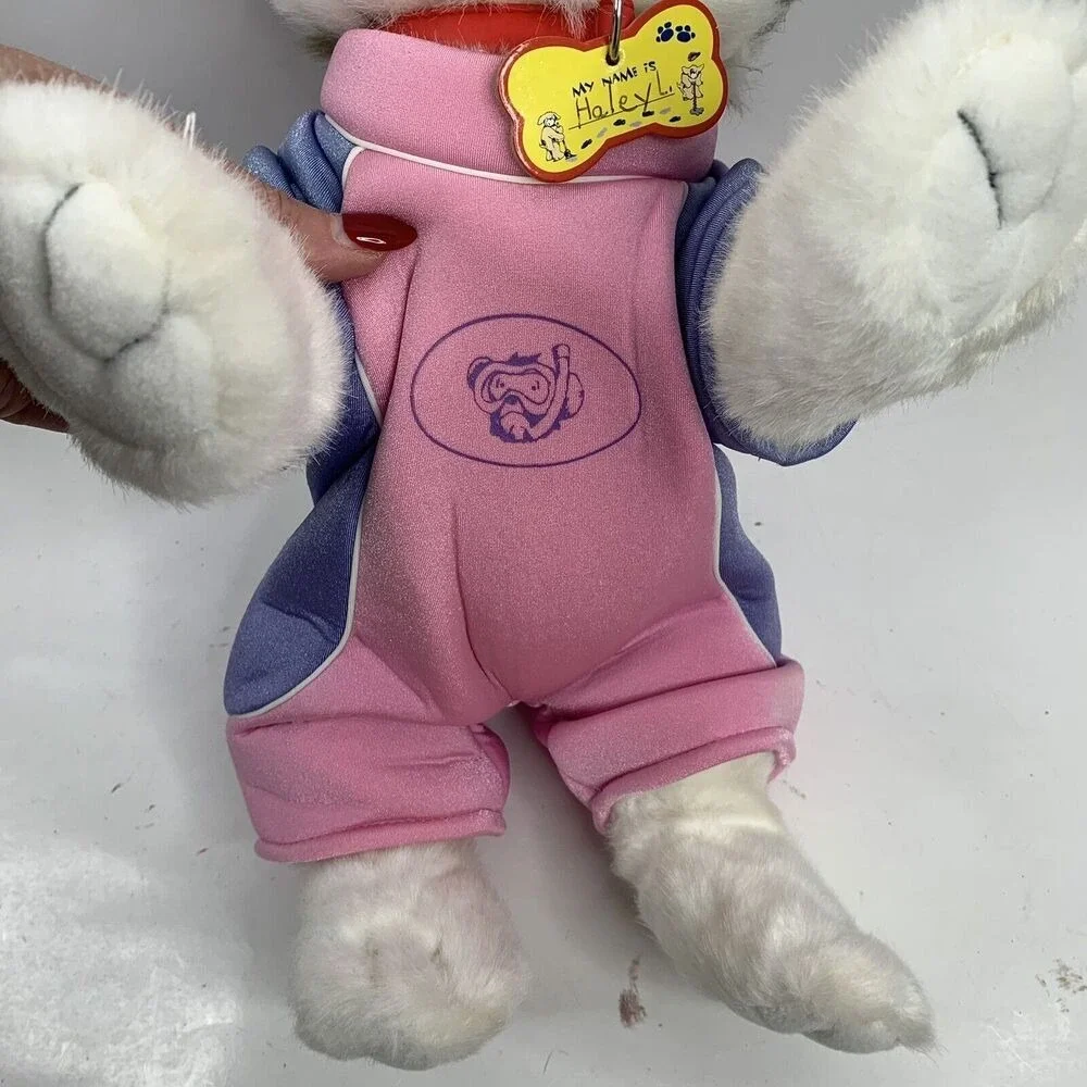 Build A Bear‎ Husky Malamute Eskimo Puppy Dog Plush Swimsuit Collar & Tag 17
